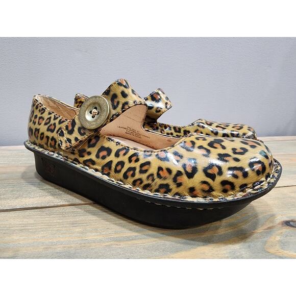 Alegria Paloma Savage Cheetah PAL-402 US 37 Rocker Comfort Mary Jane Shoes - Picture 1 of 12
